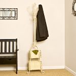 Southern Enterprises, Ivory Hall Tree With Rattan Storage