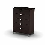 South Shore 3259-035, South Shore, Five-drawer Chest, Manero Collection, Chocolate
