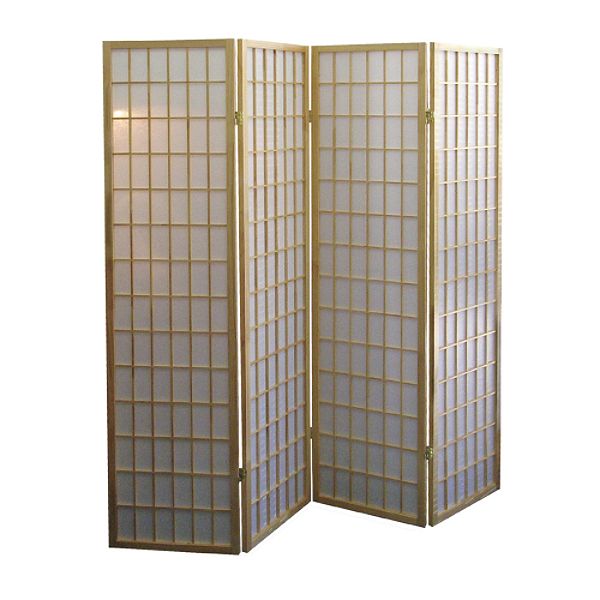 Ore Wood 4 Panel Room Divider Natural