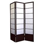 Ore Shogun 3-Panel Room Divider - Espresso