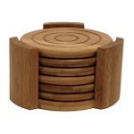 Lipper Bamboo Collection 7-Piece Coaster Set