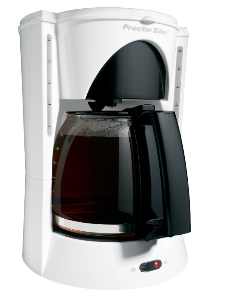 Proctor Silex 12 cup Coffee Maker, White