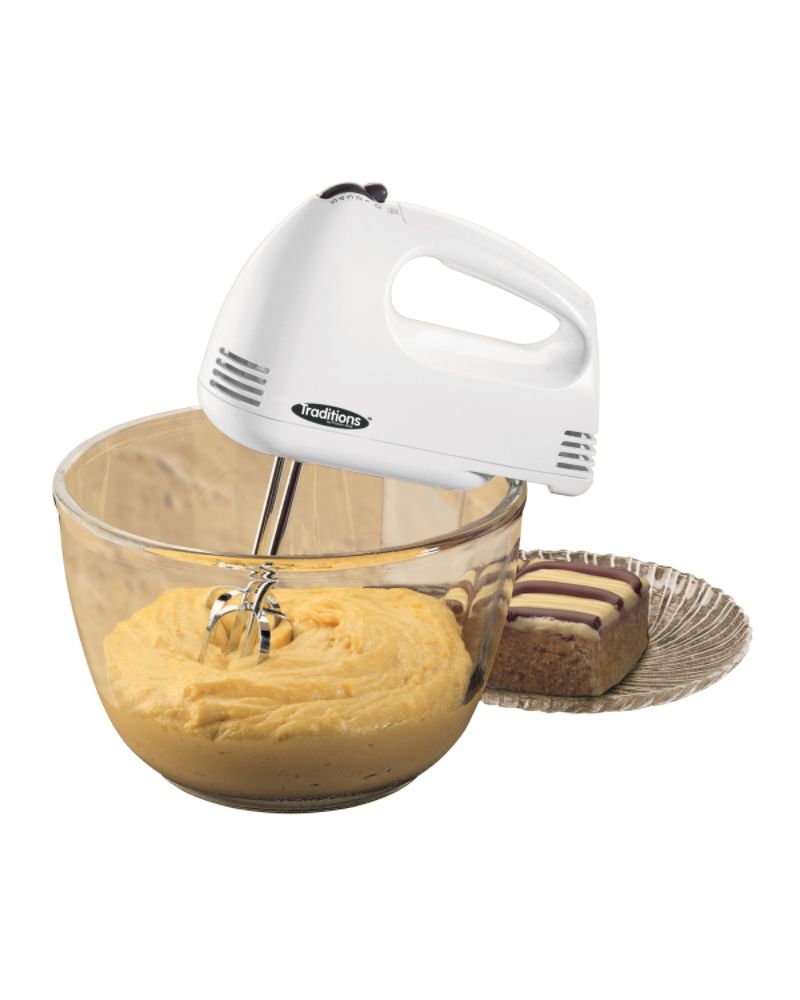 Proctor Silex Traditions Hand Mixer, White