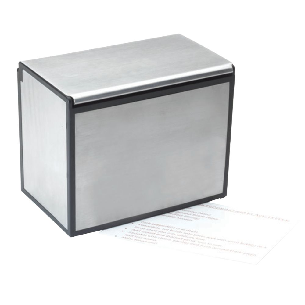 Kamenstein Stainless Steel Recipe Box