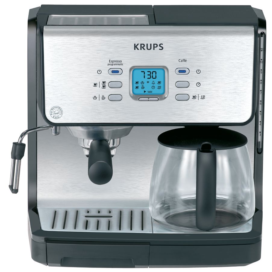 Krups Pump Espresso & 10 cup Drip Coffee Combination, Programmable