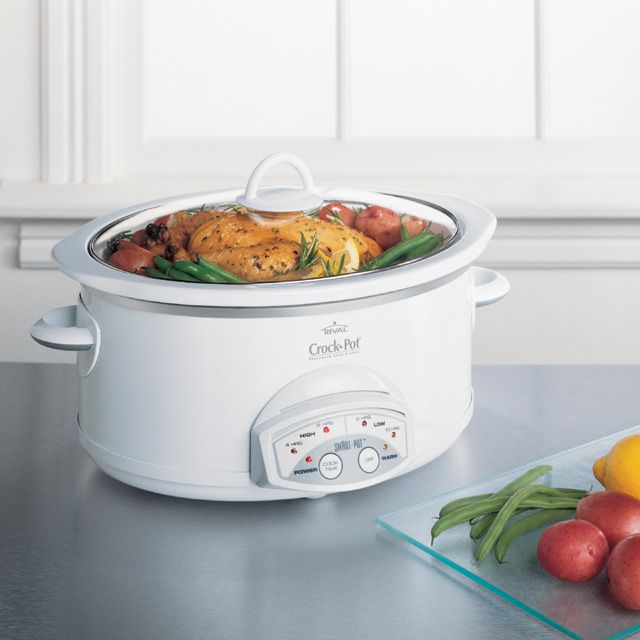 Rival 6 qt. Cook Slow Cooker, White
