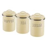 Click here to buy Typhoon 3 pc. Set Vintage Cream Canisters.