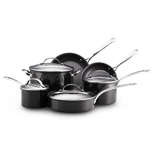 KitchenAid Gourmet Essentials 10-Piece Hard-Anodized Cookware Set