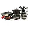 18 pc Non-Stick Charocoal Cookware