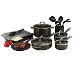 Basic Essentials 18 pc Non-Stick Charocoal Cookware