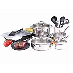 Basic Essentials 18 pc Stainless Steel Cookware Set