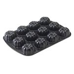 Nordic Ware Mini-Bundt/Brownie/Cupcake Pan, Non-stick Aluminum