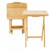 Natural Wood T.V. Tray Set - 5pc- 50% off!