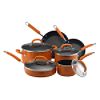 10 pc. Porcelain Enameled on Aluminum Cookware Set, Orange