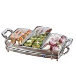 Nostalgia Electrics 3-in-1 Deluxe Buffet Server & Warming Tray by EMG