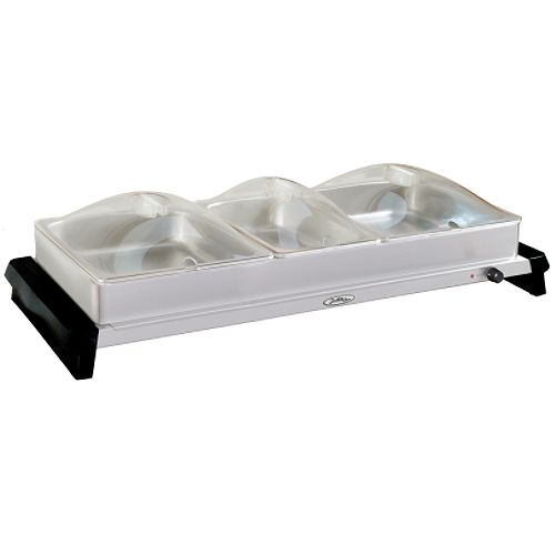 Broilking Professional Family Size Buffet Server w/Clear Lids - NBS-3SLP Best Price