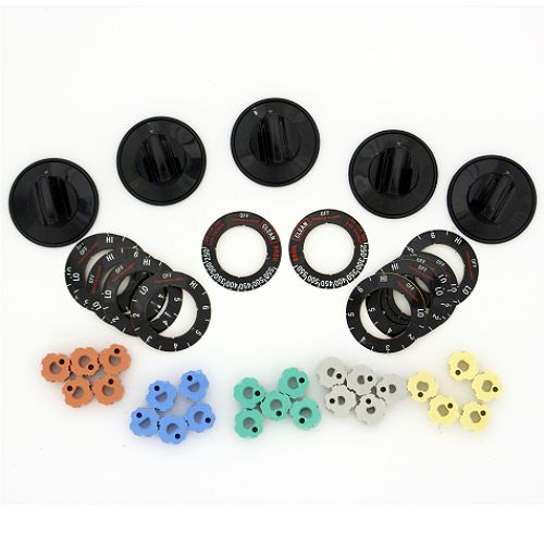 Range Kleen Electric black 5 pack knob kit