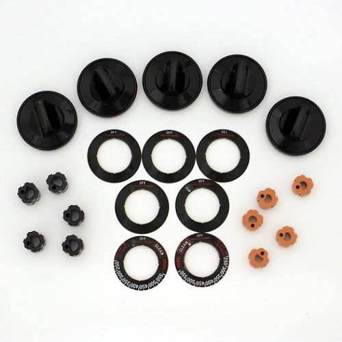 Range Kleen Gas black 5 pack knob kit