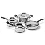 Range Kleen Basics 7-piece Basics Stainless Steel Cookware Set - 1 Qt. and 2 Qt. covered saucepan