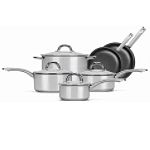 Range Kleen Preferred 10-piece Preferred Stainless Steel Cookware Set - 1 Qt., 2 Qt. and 3 Qt. cover