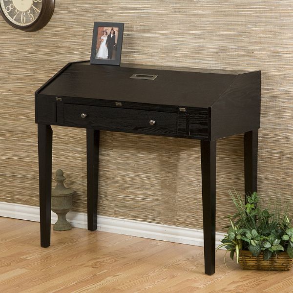 Southern Enterprises, Flip-Top Laptop Desk - Ebony