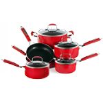 Hamilton Beach 10pc Nonstick Signature Cookware Set - Red