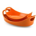 Rachael Ray Bubble and Browns Oval Baker Set (Orange)
