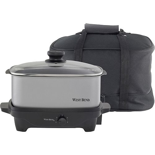 West Bend 5qt. Oblong Slow Cooker with Tote - 84915 Best Price