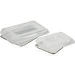 Nordic Ware 4 PC BAKING SHEET SET 1/2 SHT, 1/4 SHT W / LIDS