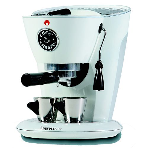 Espressione Caf Eacute; Retro espresso cappucino machine in White - 1332-W 