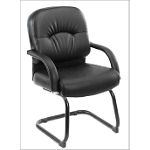Boss Office Products Mid-Back Black Caressoft Guest Chair