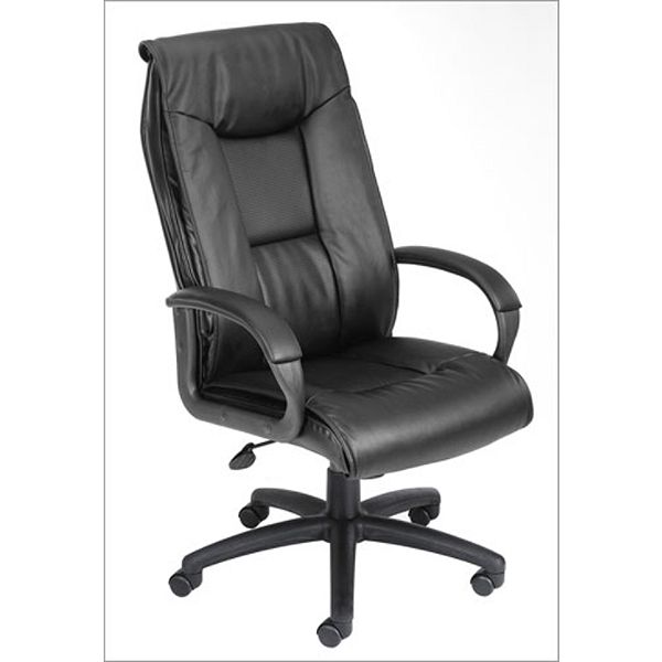 Boss Office Products Adjustable Pillow Top LeatherPLUS Office Chair