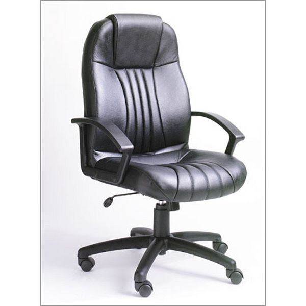 Boss Office Products High-Back Adjustable Leather Executive Chair -