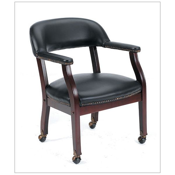 Boss Office Products Traditional 18.5"H Captains Guest Arm Chair with