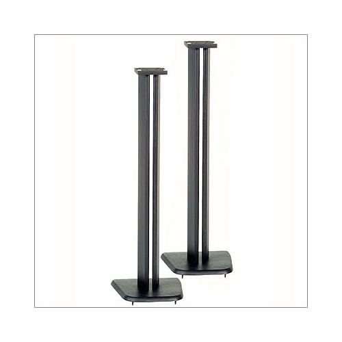 Buy Wood Technology Black Satin Finish 35 1 2 in. Speaker Stands with Curved...