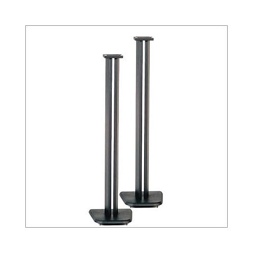 Buy Wood Technology Black Satin Finish 41 1 2 in. Speaker Stands with Curved...