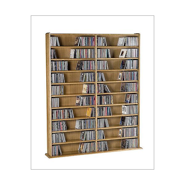 Wood Technology 64-5/8"H x 52"W x 8"D Solid Oak Hardwood Multi-Media