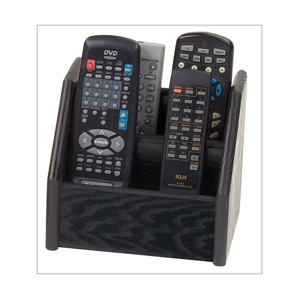 Wood Technology Solid Hardwood Ebony Remote Control Holder