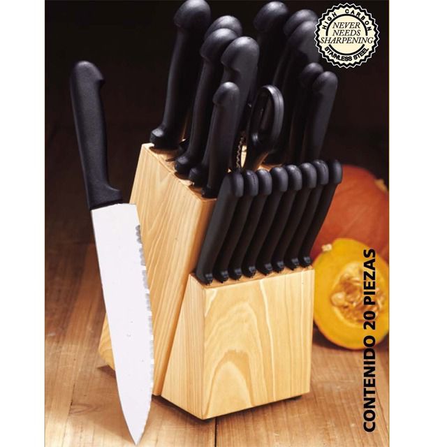 Basic Essentials 20 pc. Pine Cutlery Set