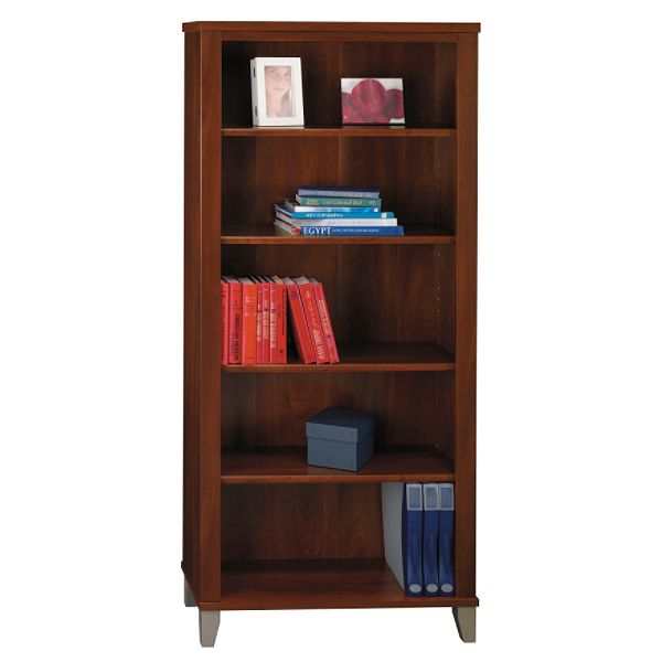 Bush Somerset 65.25"H x 29.5"W x 12.75"D Bookcase - Hansen Cherry
