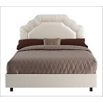 Skyline Furniture Shirred Border Bed in Parchment by CSN Stores