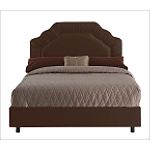 Skyline Furniture Shirred Border Bed in Chocolate by CSN Stores