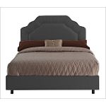 Skyline Furniture Shirred Border Bed in Black by CSN Stores