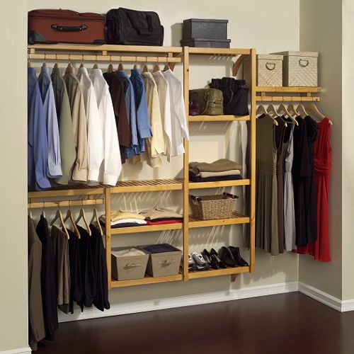 John Louis Home 12" Standard Honey Maple Closet System