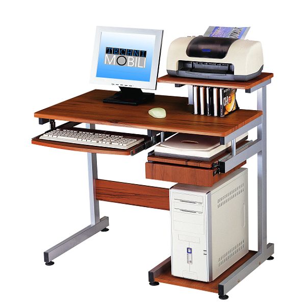 Techni Mobili Streamline 38"W Computer Desk with Side Drawer