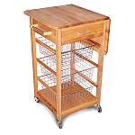 Catskill Single Drop Leaf Basket Cart by Catskill