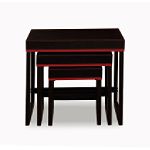 Furniture FX Scottsdale Nest Table S 3 Black Red by Furniture FX