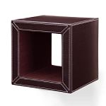 Furniture FX Small Square Faux Leather Wall Shelf... by Furniture FX