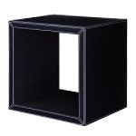 Click here to buy Furniture FX Medium Square Faux Leather Wall Shelf... by Furniture FX.