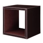 Furniture FX Medium Square Faux Leather Wall Shelf... by Furniture FX